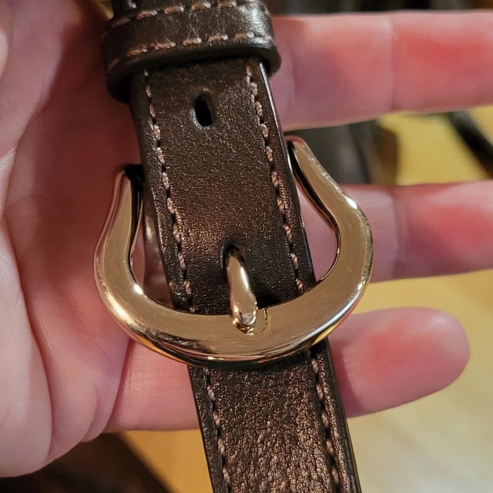 Cole Haan Chocolate Woven Leather Satchel - Picture 8 of 10